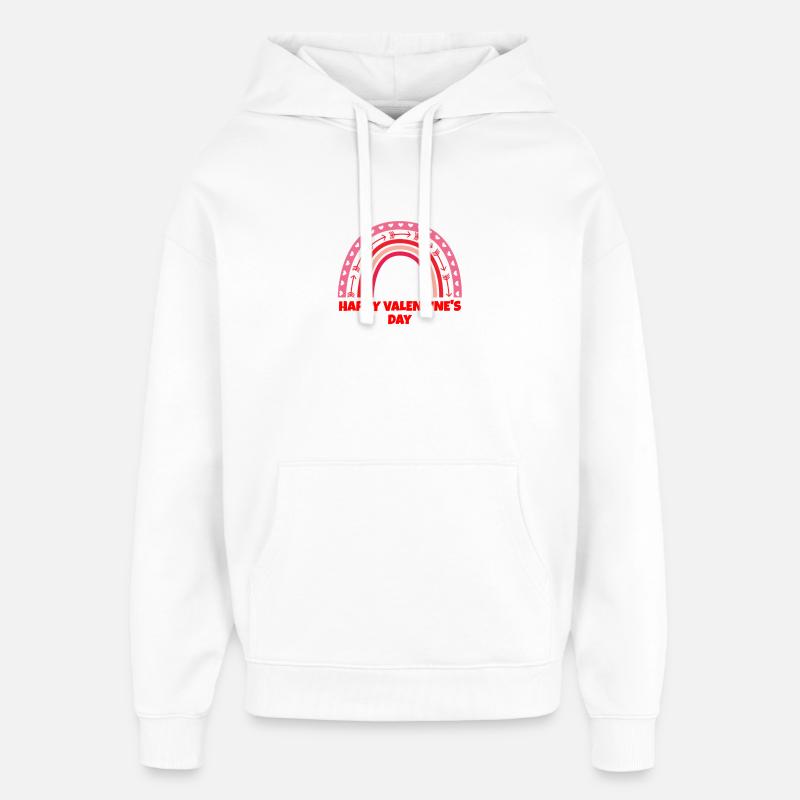 Saint-Valentin, Saint-Valentin, Saint-Valentin - Sweat à capuche unisexe Stanley/Stella Oversized - blanc