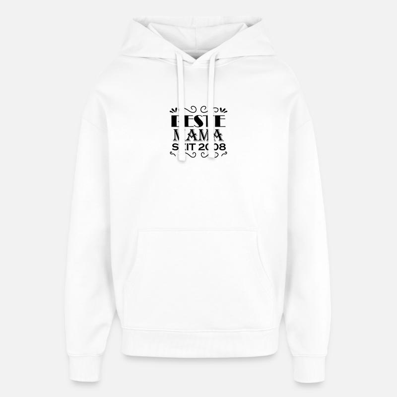 Beste Mama seit 2008 - Oversized Unisex Hoodie von Stanley/Stella - Weiß
