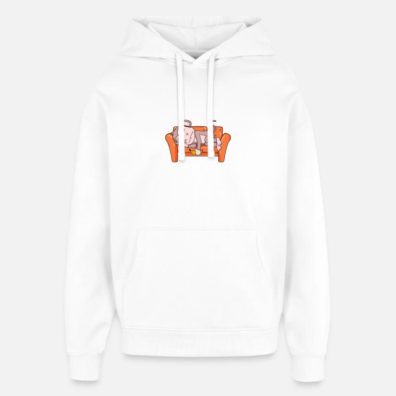 Singe - Sweat à capuche unisexe Stanley/Stella Oversized - blanc