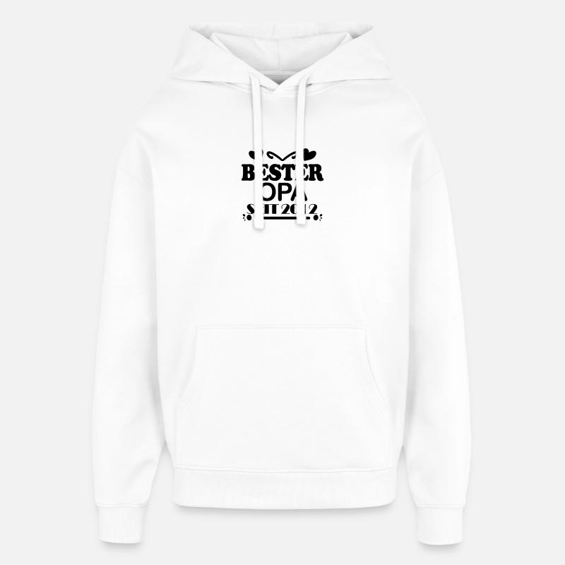 Bester Opa seit 2012 - Oversized Unisex Hoodie von Stanley/Stella - Weiß