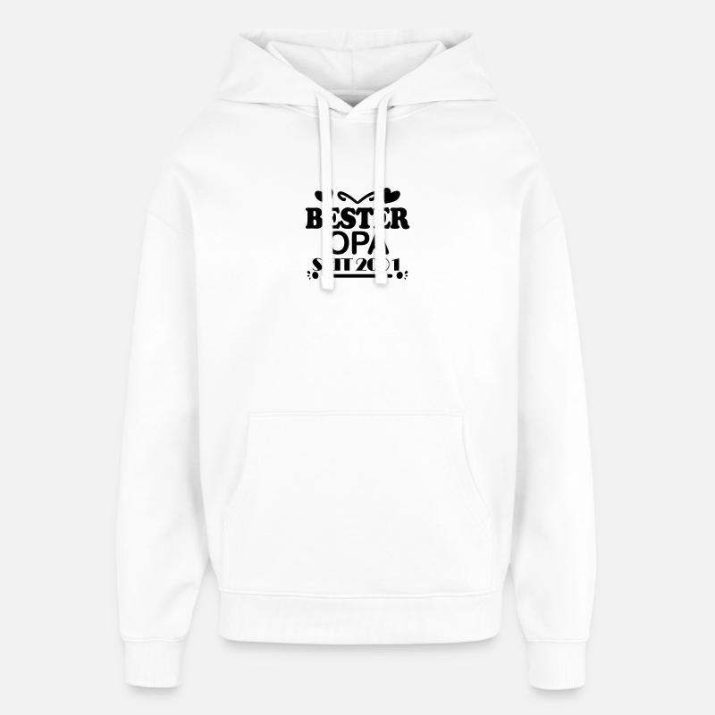 Bester Opa seit 2001 - Oversized Unisex Hoodie von Stanley/Stella - Weiß
