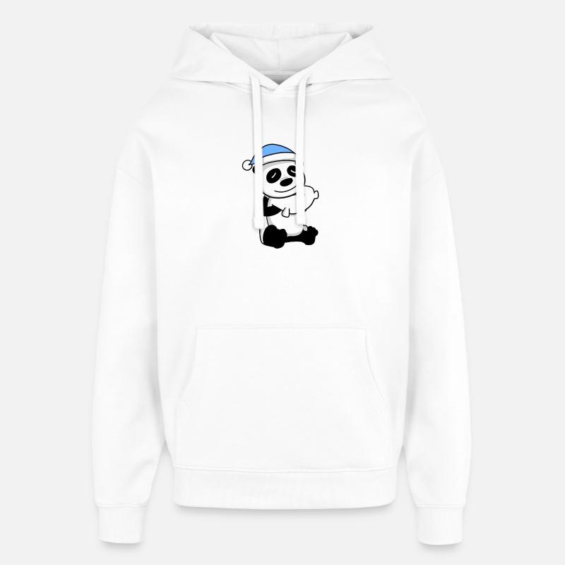 Panda - Sweat à capuche unisexe Stanley/Stella Oversized - blanc