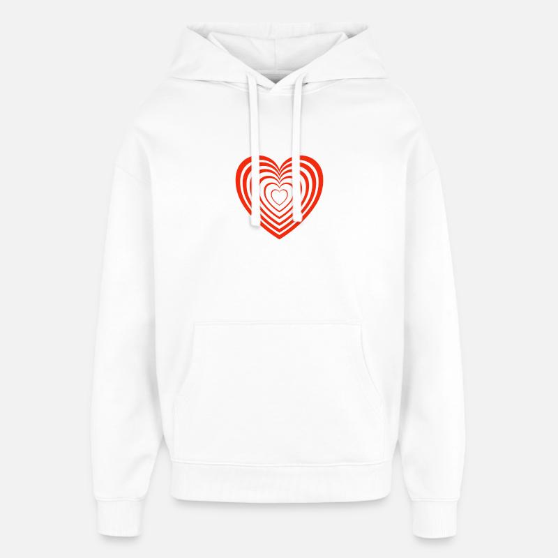 Saint-Valentin, Saint-Valentin, Saint-Valentin - Sweat à capuche unisexe Stanley/Stella Oversized - blanc