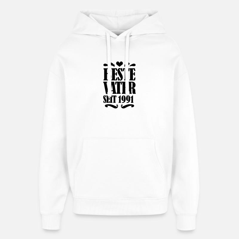 Bester Vater seit 1991 - Oversized Unisex Hoodie von Stanley/Stella - Weiß
