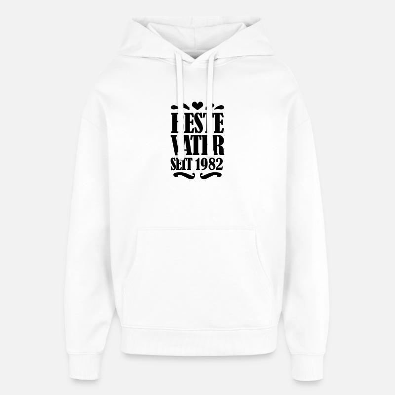 Bester Vater seit 1982 - Oversized Unisex Hoodie von Stanley/Stella - Weiß