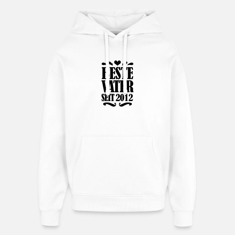Bester Vater seit 2012 - Oversized Unisex Hoodie von Stanley/Stella - Weiß