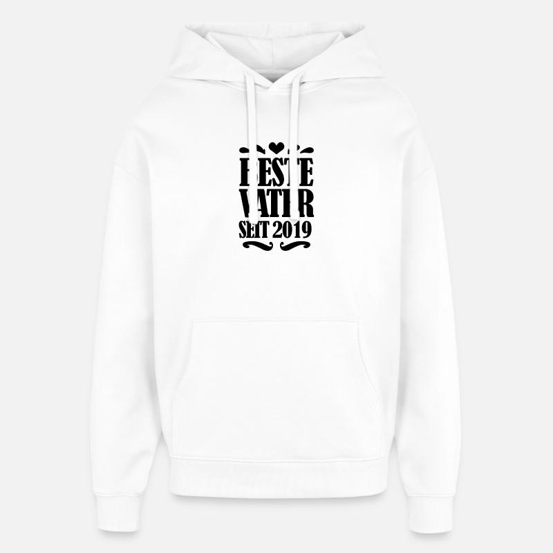 Bester Vater seit 2019 - Oversized Unisex Hoodie von Stanley/Stella - Weiß