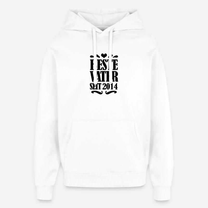 Bester Vater seit 2014 - Oversized Unisex Hoodie von Stanley/Stella - Weiß
