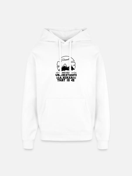 42e anniversaire cadeau 42 ans - Sweat à capuche unisexe Stanley/Stella Oversized - blanc