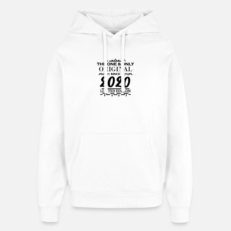 2020 - Année de construction 2020 - Sweat à capuche unisexe Stanley/Stella Oversized - blanc
