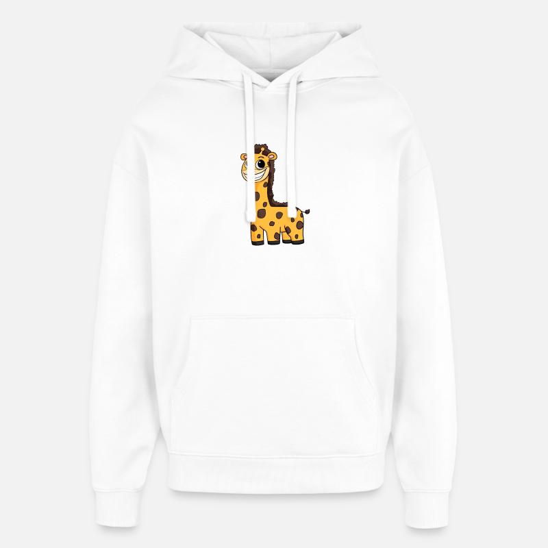 Girafe Enfants Motif Mignon - Sweat à capuche unisexe Stanley/Stella Oversized - blanc