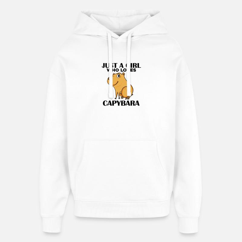 Capybara Fille Dicton - Sweat à capuche unisexe Stanley/Stella Oversized - blanc