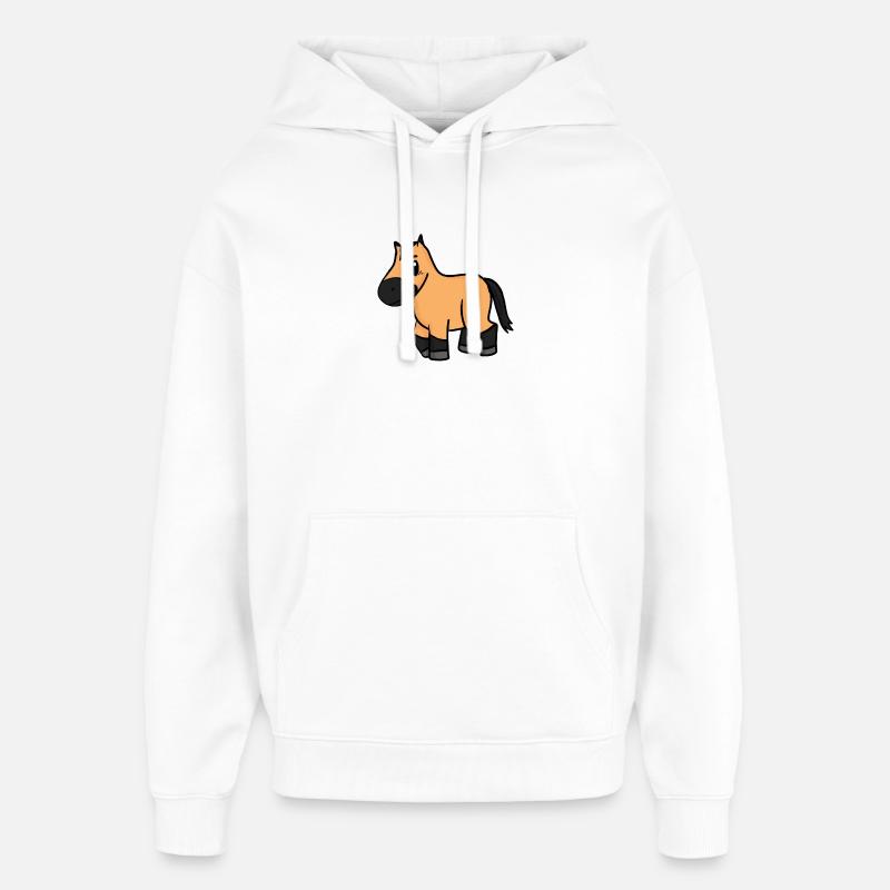 Cheval - Sweat à capuche unisexe Stanley/Stella Oversized - blanc