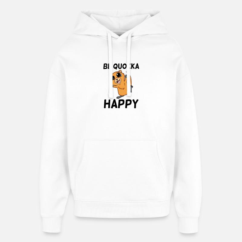 Quokka Friday motif disant - Sweat à capuche unisexe Stanley/Stella Oversized - blanc