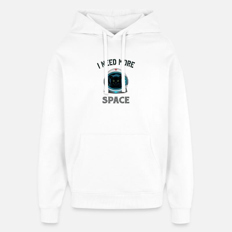 I need more space cat - Oversized Unisex Hoodie von Stanley/Stella - Weiß