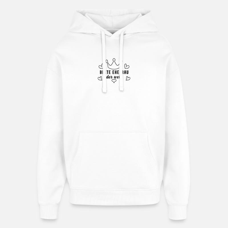 Beste Ehefrau Geschenk - Oversized Unisex Hoodie von Stanley/Stella - Weiß