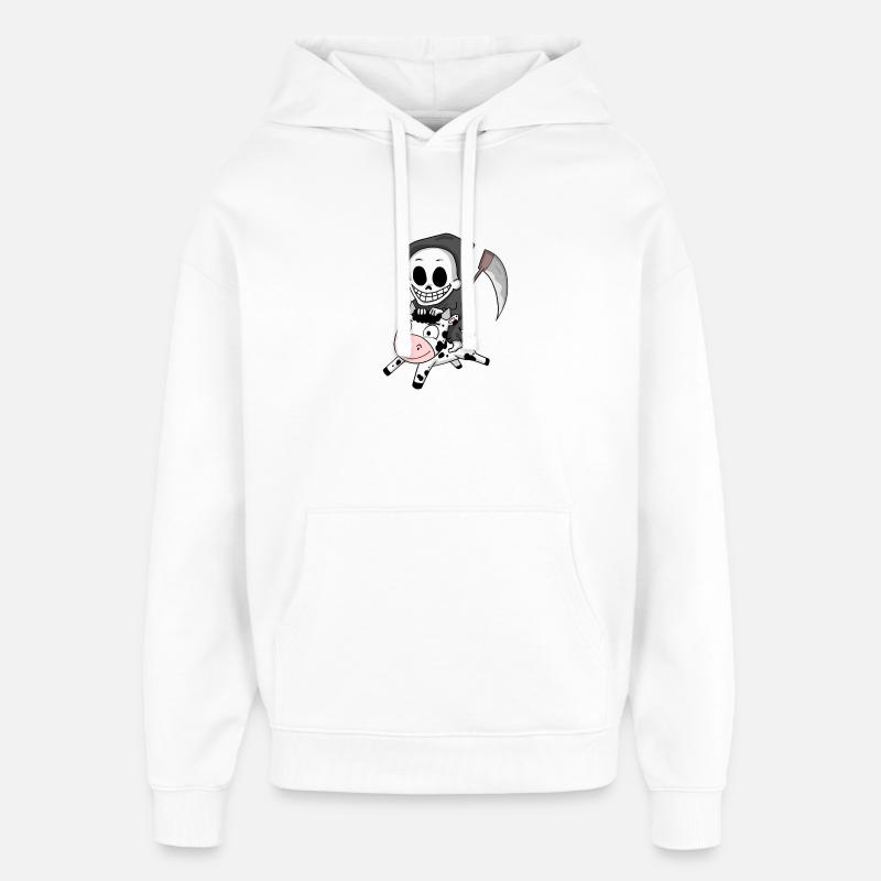 Sensenmann Kuh - Oversized Unisex Hoodie von Stanley/Stella - Weiß