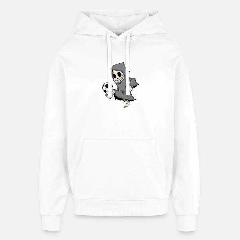 Grim Reaper joue au football - Sweat à capuche unisexe Stanley/Stella Oversized - blanc