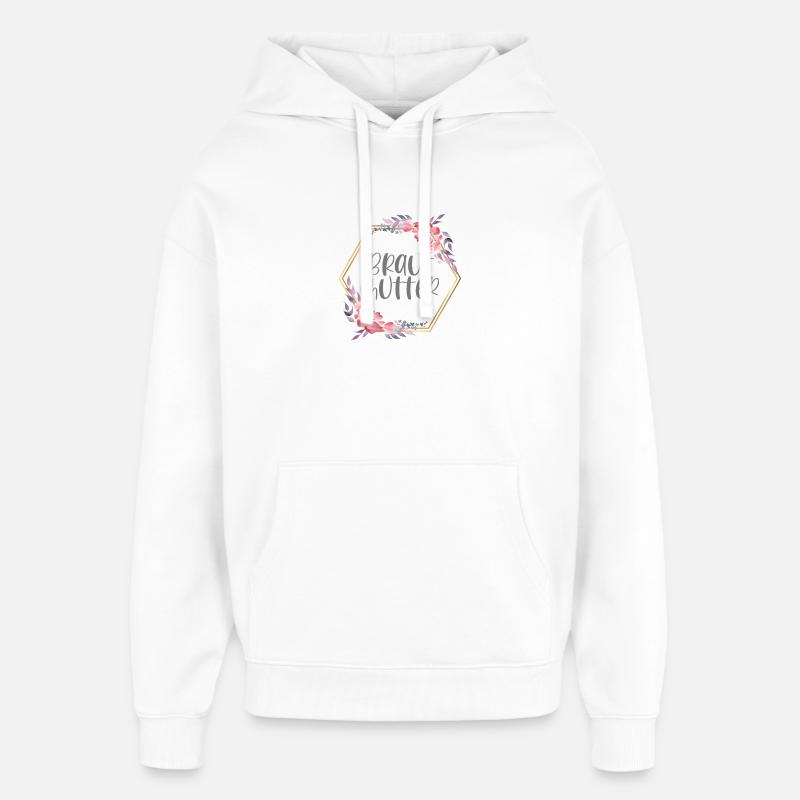 Brautmutter Verlobung Boho Team Bride Geschenk - Oversized Unisex Hoodie von Stanley/Stella - Weiß
