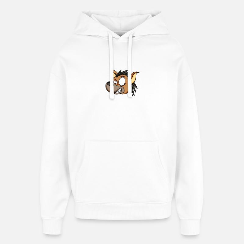 Hyäne - Oversized Unisex Hoodie von Stanley/Stella - Weiß