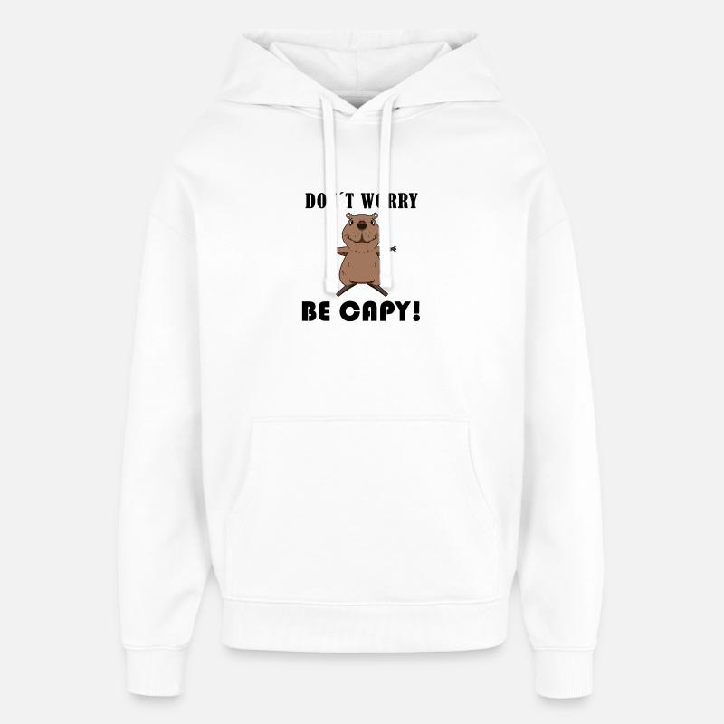 Capybara Capybara Gift - Oversized Unisex Hoodie by Stanley/Stella - white