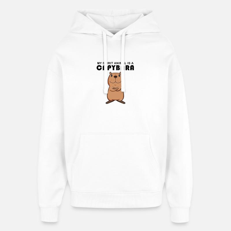 Capybara Capybara Gift - Oversized Unisex Hoodie by Stanley/Stella - white