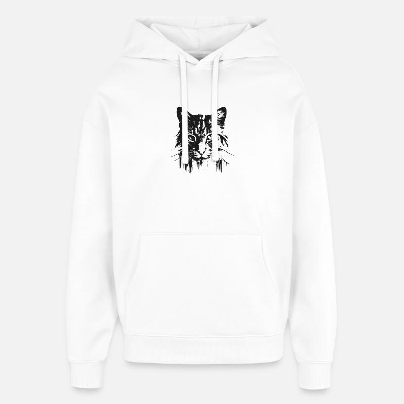 Chat 3 - Sweat à capuche unisexe Stanley/Stella Oversized - blanc