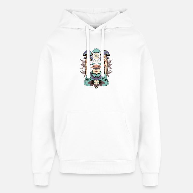 Œil des plans d’ombre - Sweat à capuche unisexe Stanley/Stella Oversized - blanc