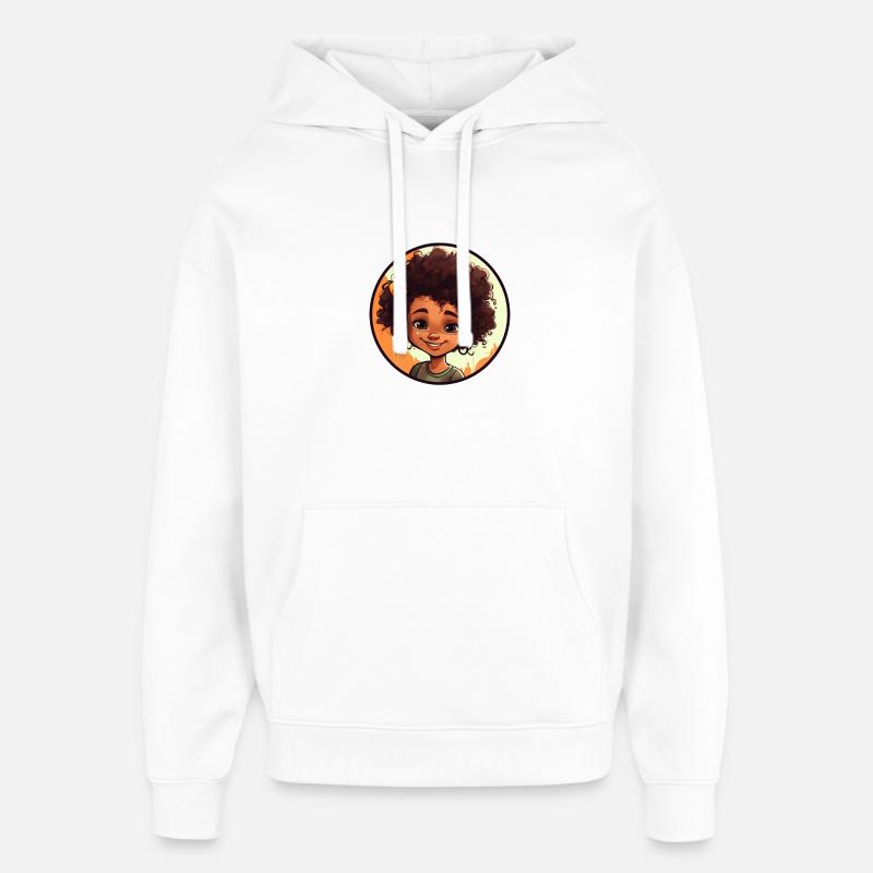 Lebendige Comic-Charakter Illustration - Oversized Unisex Hoodie von Stanley/Stella - Weiß
