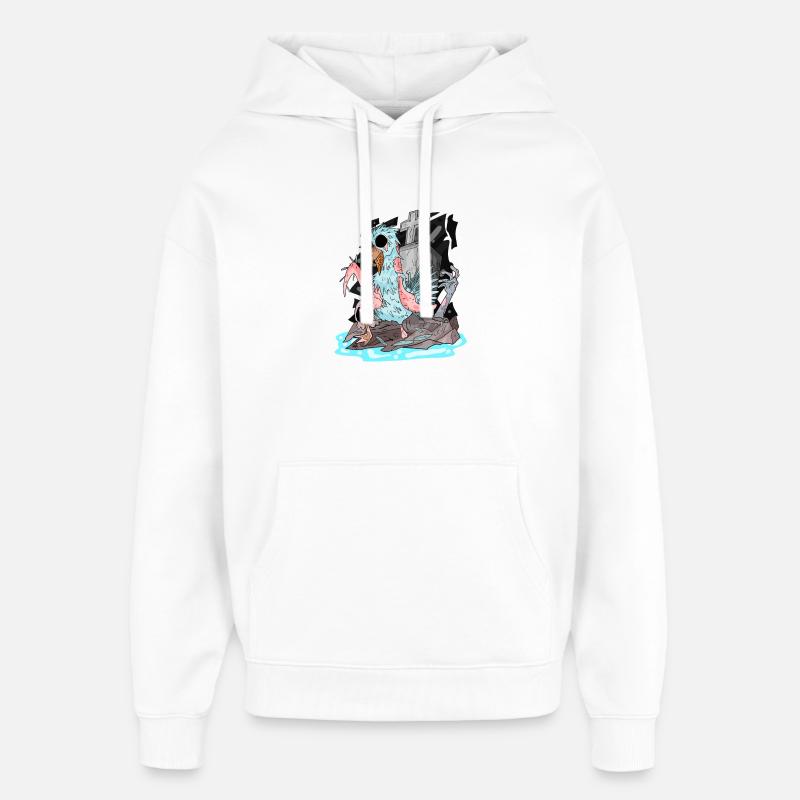 Zombie Möwe - Oversized Unisex Hoodie von Stanley/Stella - Weiß