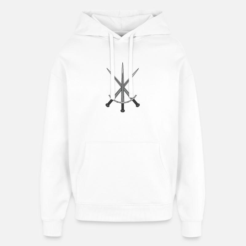 Épées Sabre Épée Combat Roi - Sweat à capuche unisexe Stanley/Stella Oversized - blanc