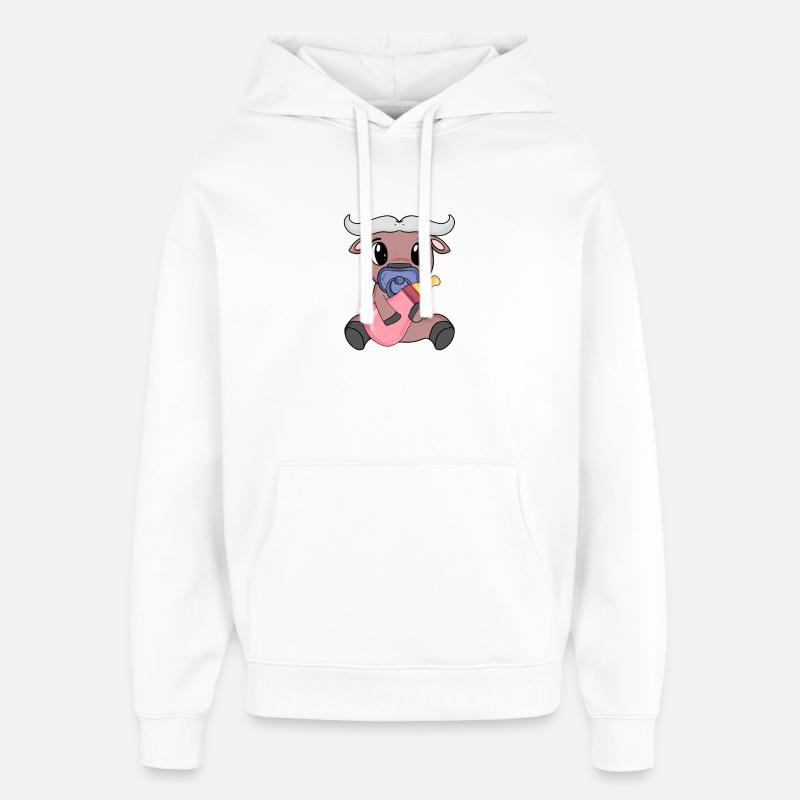 Bébé boeuf - Sweat à capuche unisexe Stanley/Stella Oversized - blanc