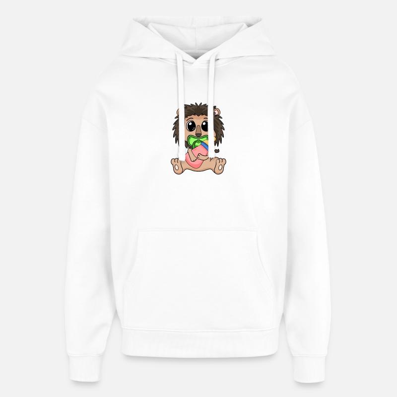 Bébé Lion Animal - Sweat à capuche unisexe Stanley/Stella Oversized - blanc