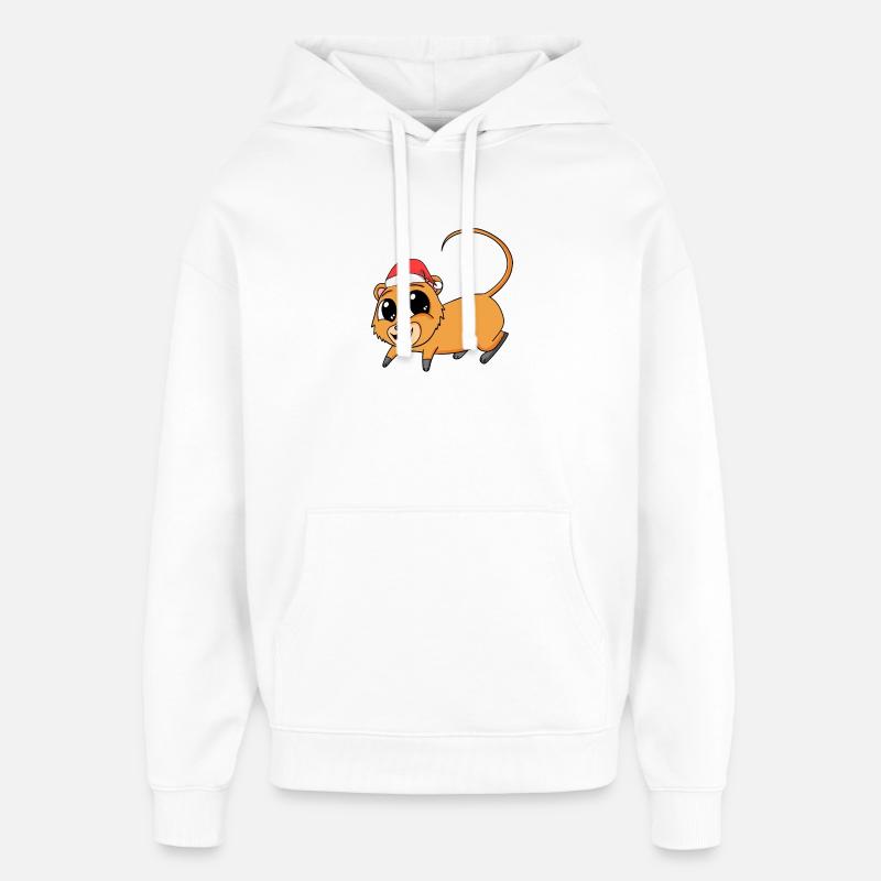Noël Quokka - Sweat à capuche unisexe Stanley/Stella Oversized - blanc