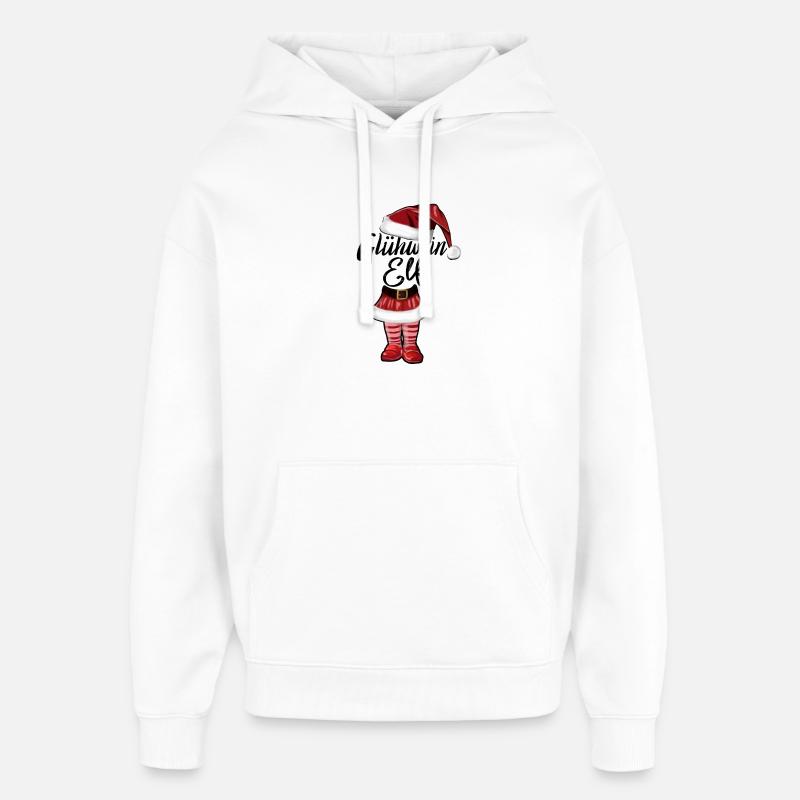 Lutin de vin chaud de Noël - Sweat à capuche unisexe Stanley/Stella Oversized - blanc