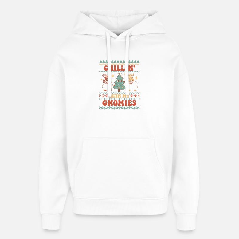 Pull de Noël moche - Sweat à capuche unisexe Stanley/Stella Oversized - blanc