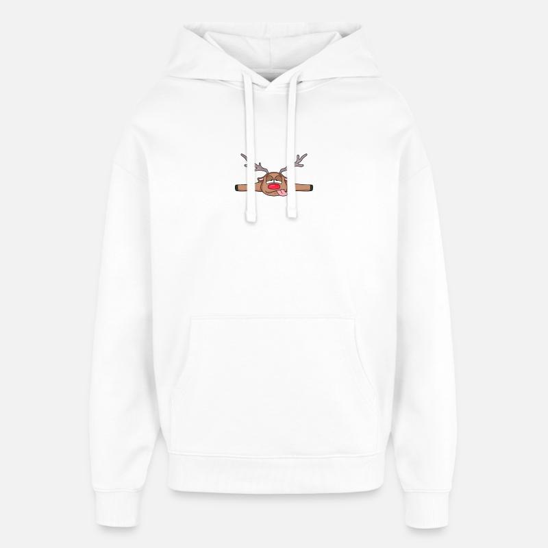 Roe deer lying down - Oversized Unisex Hoodie by Stanley/Stella - white