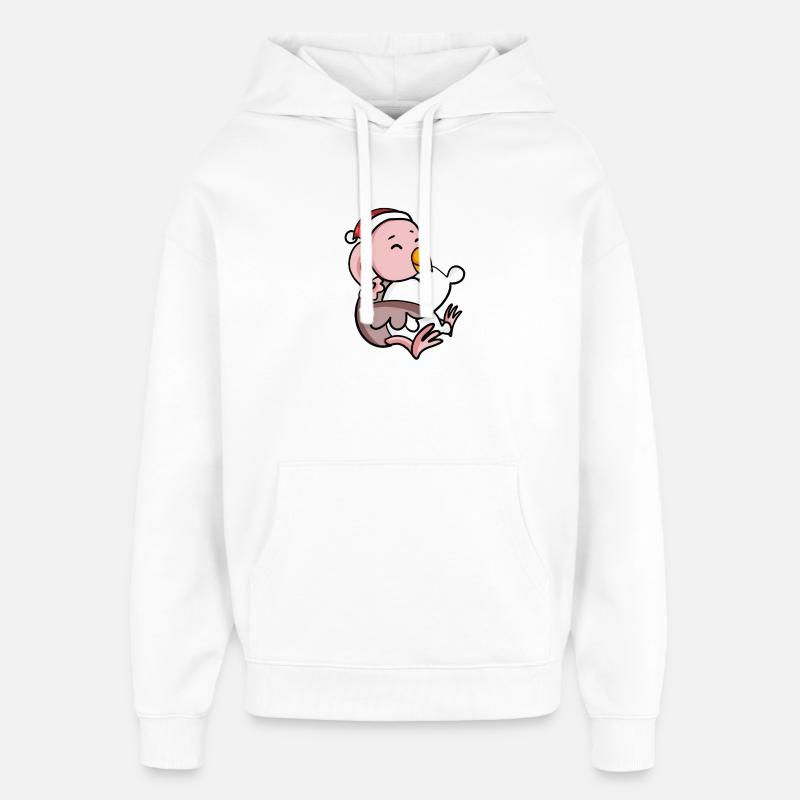 Bouquet Mignon Fatigué Noël - Sweat à capuche unisexe Stanley/Stella Oversized - blanc