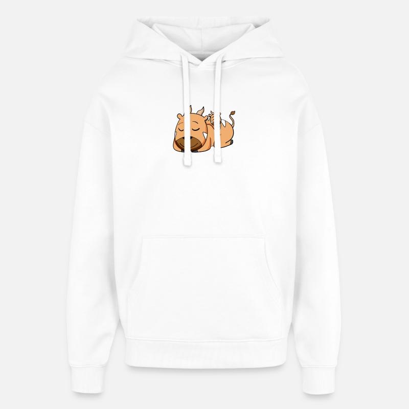 Famille d’antilopes - Antilope avec bébé - Sweat à capuche unisexe Stanley/Stella Oversized - blanc