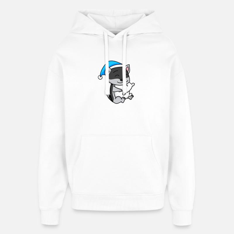 Husky sibérien Sleeping Fatigue Chien - Sweat à capuche unisexe Stanley/Stella Oversized - blanc