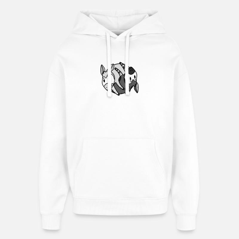 Yin Yang Okapi - Sweat à capuche unisexe Stanley/Stella Oversized - blanc