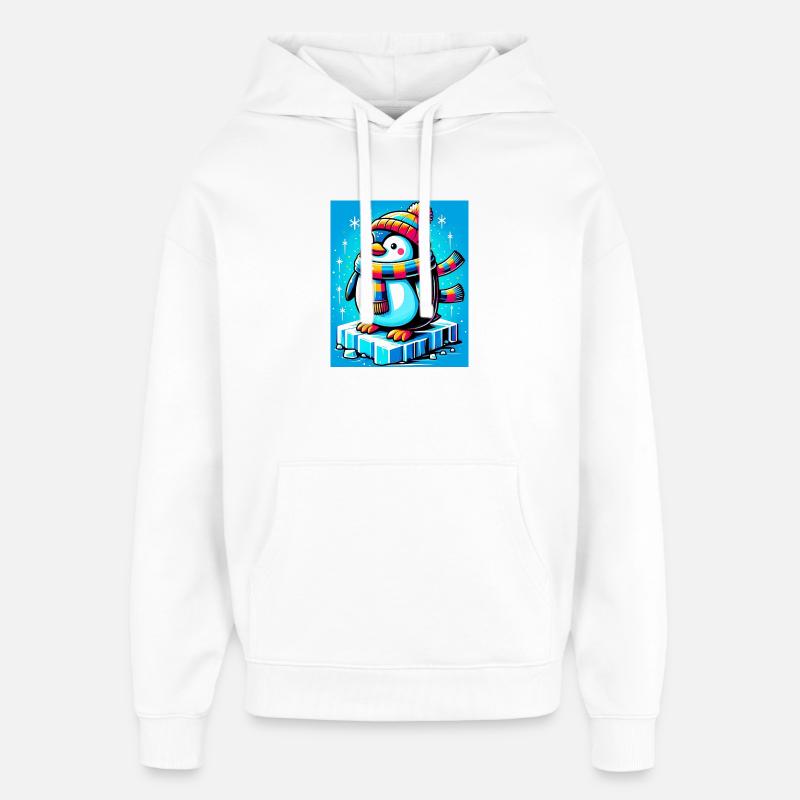 Pingouin - Sweat à capuche unisexe Stanley/Stella Oversized - blanc