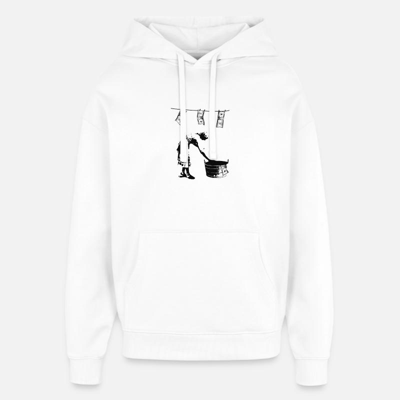 Graffiti, blanchiment d’argent et grand-mère - Sweat à capuche unisexe Stanley/Stella Oversized - blanc