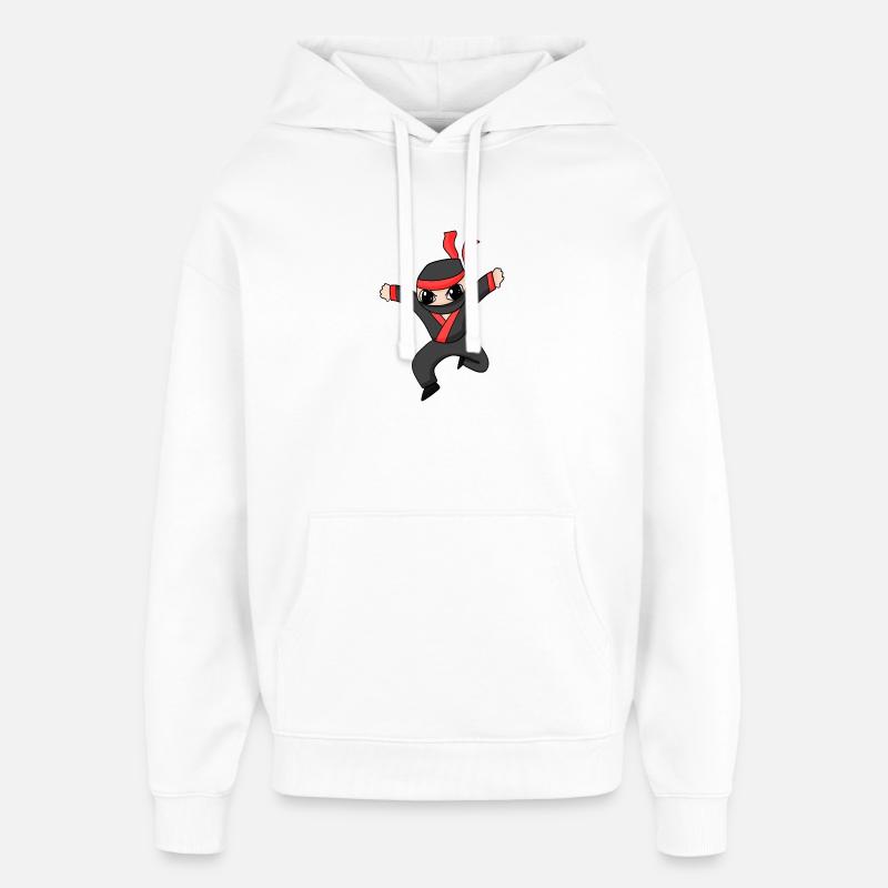 Ninja - Oversized Unisex Hoodie by Stanley/Stella - white