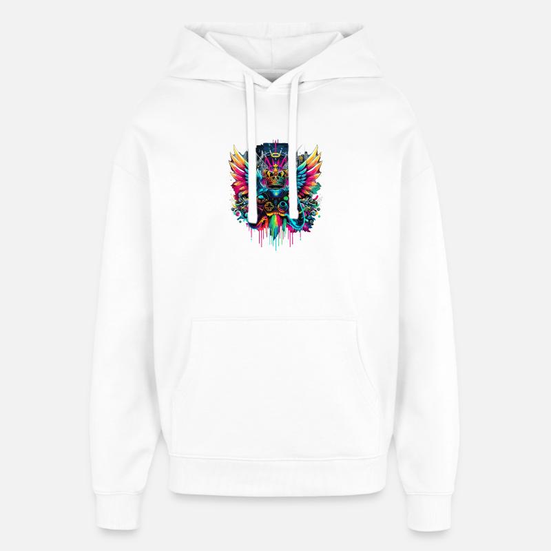 Gaming King Controller Wings Graffiti - Sweat à capuche unisexe Stanley/Stella Oversized - blanc