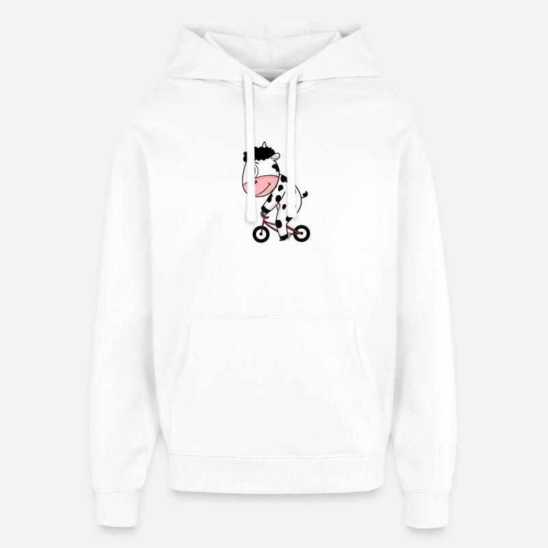 Vélo de vache - Sweat à capuche unisexe Stanley/Stella Oversized - blanc