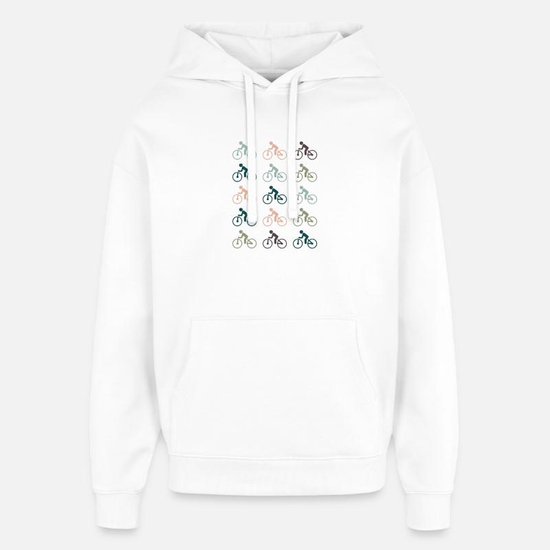 Bicyclette - Sweat à capuche unisexe Stanley/Stella Oversized - blanc