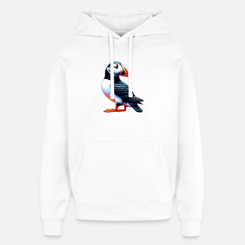 Macareux - Sweat à capuche unisexe Stanley/Stella Oversized - blanc