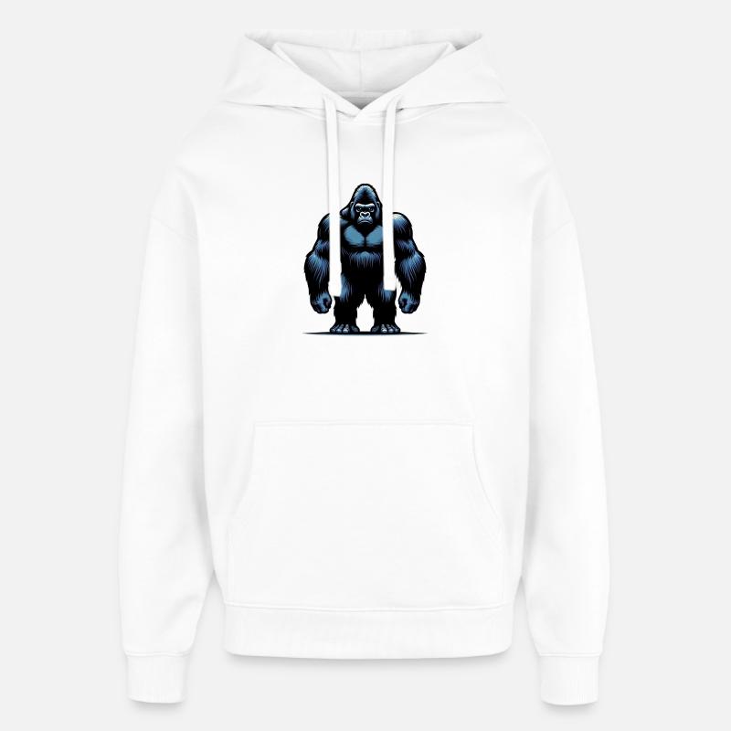 Gorille - Sweat à capuche unisexe Stanley/Stella Oversized - blanc