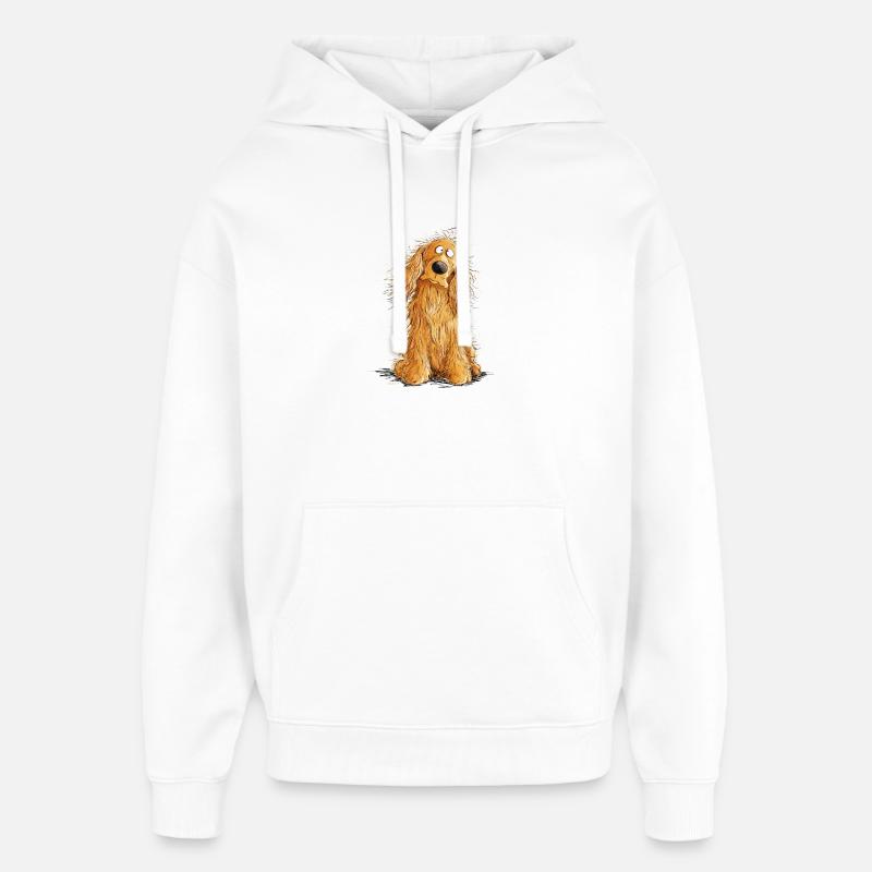 Happy Cocker Spaniel - Oversized Unisex Hoodie von Stanley/Stella - Weiß